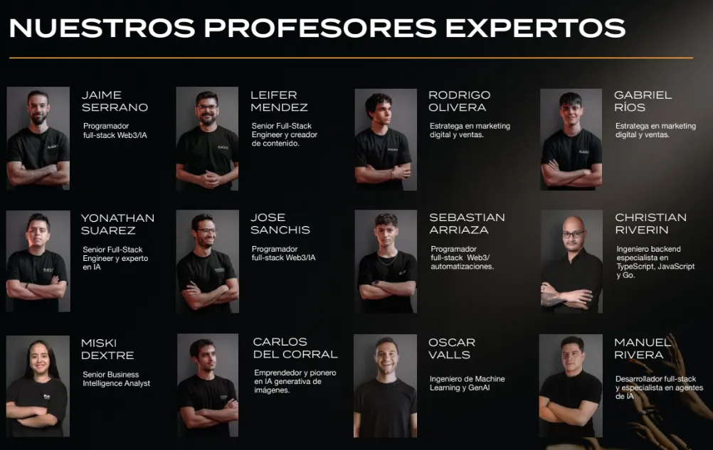 Racks Academy Opiniones 2025 ¿Vale la pena el curso de IA de Wall Street Wolverine y Carlos Adams? Equipo de profesores de Racks Academy