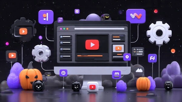 Automatización de vídeos de YouTube Shorts temáticos de Halloween con n8n e Inteligencia Artificial.