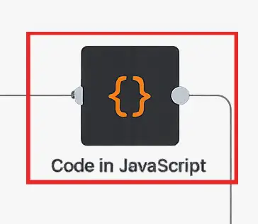 Nodo Code en n8n con un fragmento de JavaScript que formatea el texto generado por la IA.