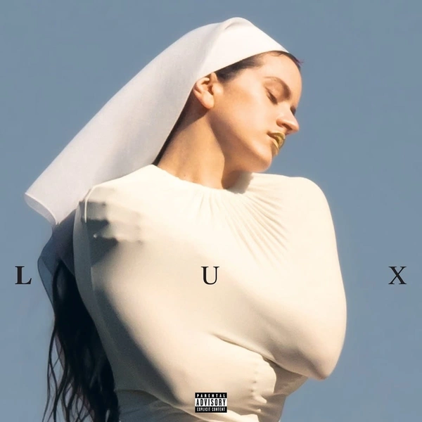 Rosalía en la portada de su álbum LUX, vestida de blanco y con estética minimalista