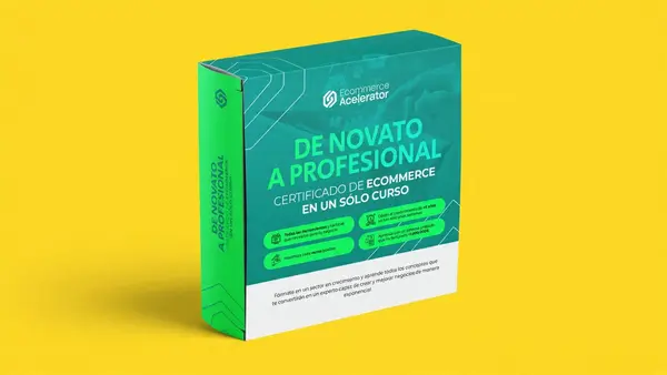 Ecommerce Accelerator Opiniones 2026: la verdad sobre el curso de Shooter (sin promesas de 1.000€ a la semana) Caja del curso Ecommerce Accelerator, certificado de ecommerce de Shooter, presentado como programa formativo para aprender ecommerce desde cero