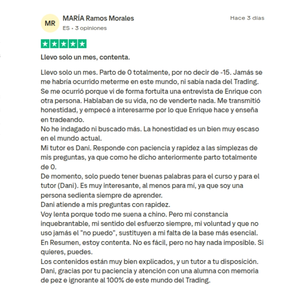 Opinión positiva Tradeando